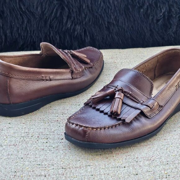 Dockers Men Brown Leather Upper Slip On Moccasin Shoes Size 9M main image 9